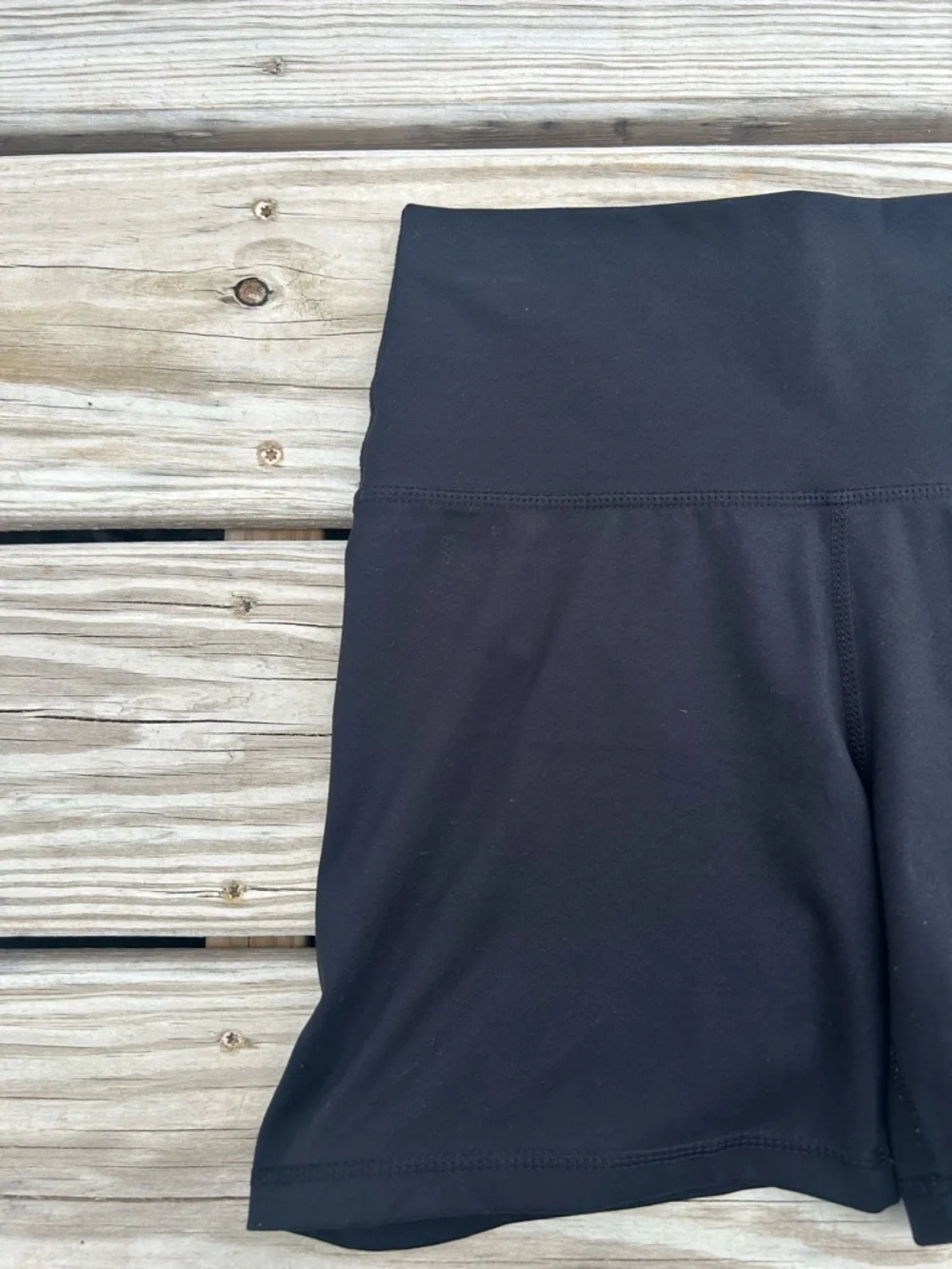 Yogalicious Lux Active Gym Biker Poly Spandex Booty Power Shorts Medium Black